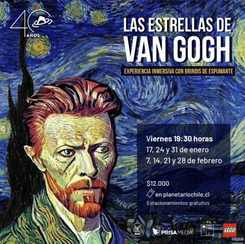 Conoce cómo obtener entradas para el espectáculo inmersivo Las Estrellas de Van Gogh en Planetario USACH